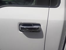 RedRock Door Handle Covers without Passenger Keyhole; Handle Covers Only; Chrome (15-20 F-150 Regular Cab, SuperCab) - Image 9