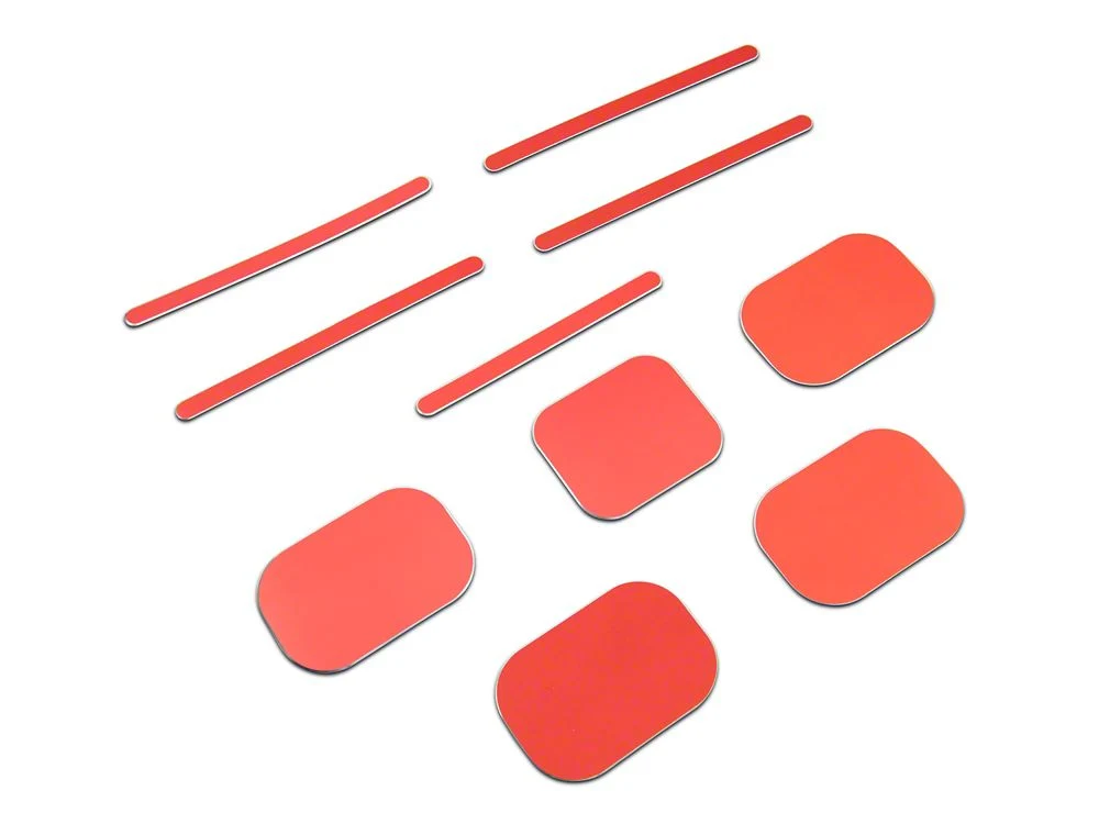 RedRock Door Handle Inserts; Red (18-25 Jeep Wrangler JL 4-Door) - Image 6