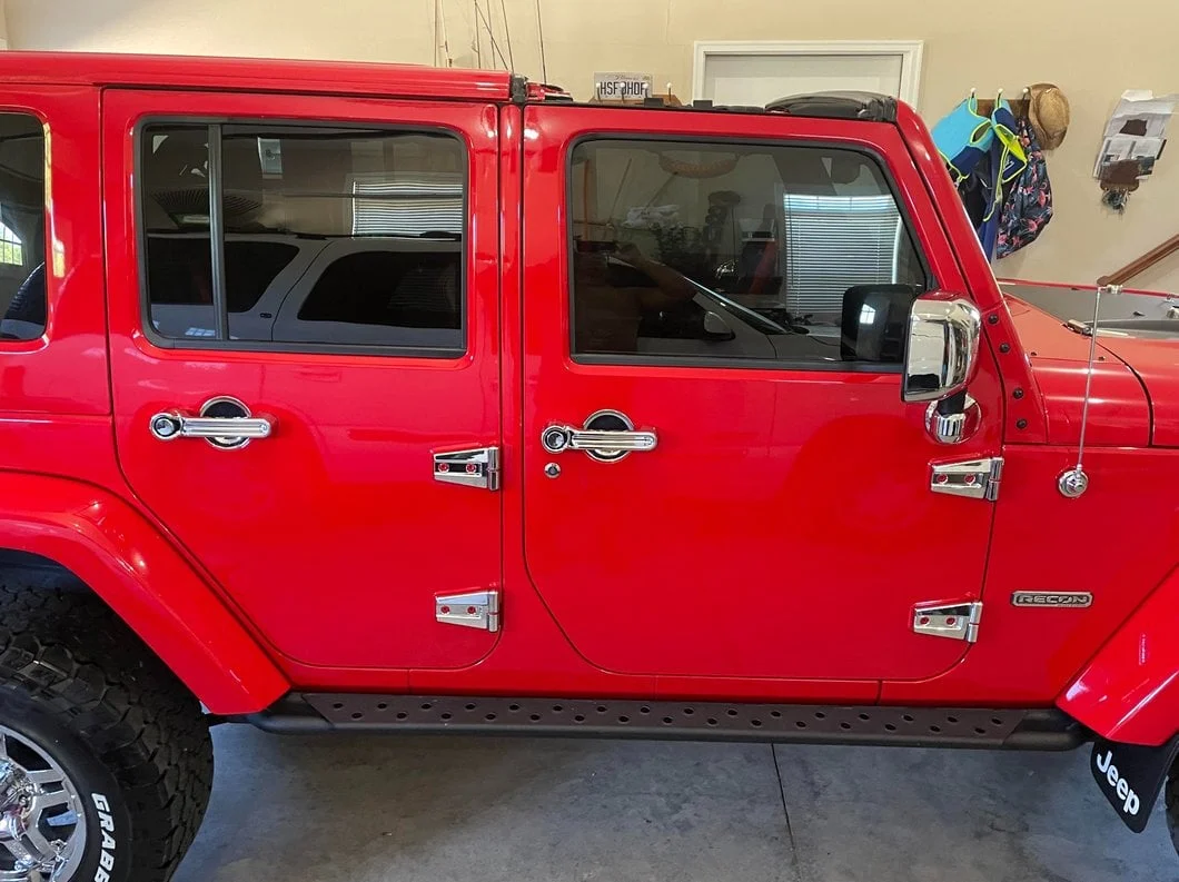 RedRock Door Hinge Covers; Chrome (07-18 Jeep Wrangler JK) - Image 12