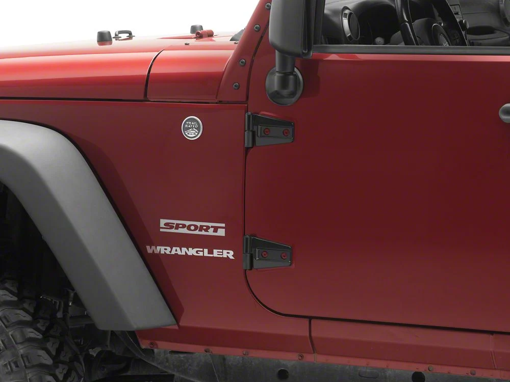 RedRock Door Hinges; Textured Black (07-18 Jeep Wrangler JK 2-Door) - Image 8