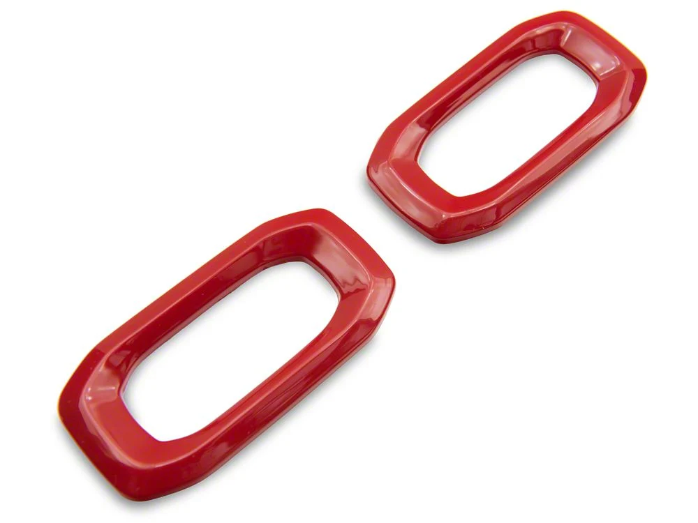RedRock Door Lock Trim Bezels; Red (20-25 Jeep Gladiator JT) - Image 2