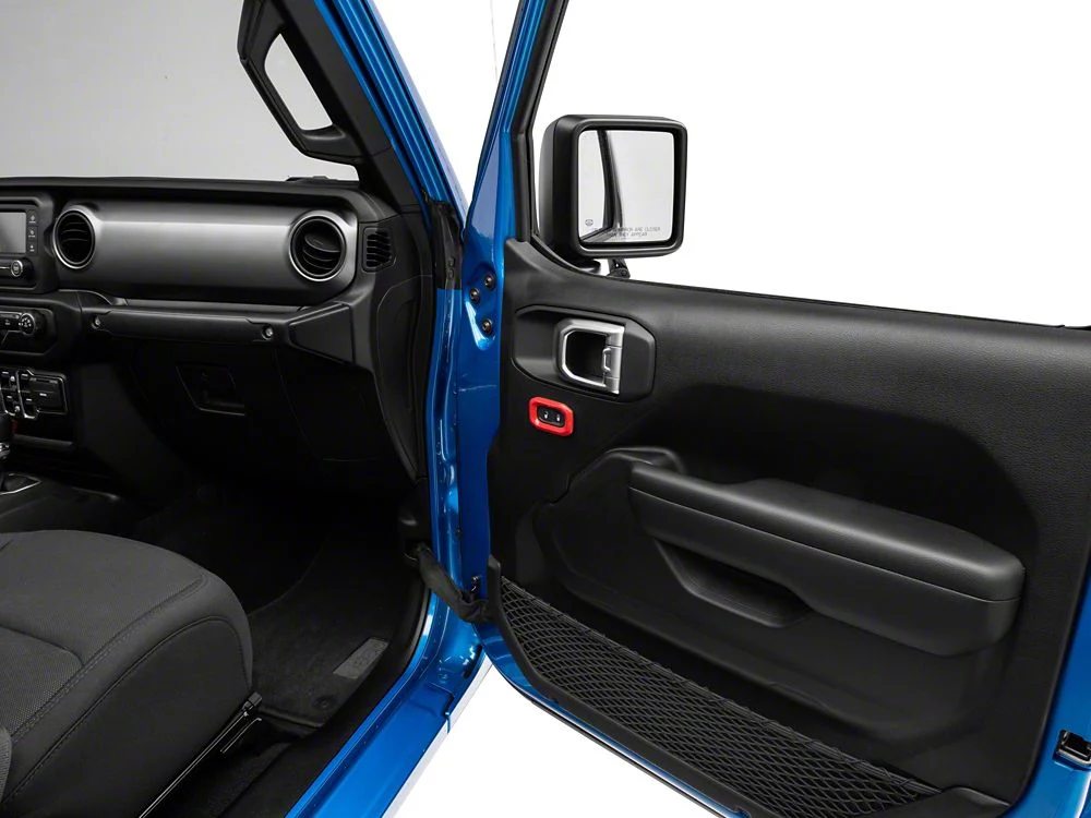 RedRock Door Lock Trim Bezels; Red (20-25 Jeep Gladiator JT) - Image 5
