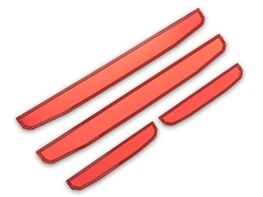 RedRock Door Sill Entry Guards with Flag; Red (18-25 Jeep Wrangler JL 4-Door) - Image 3
