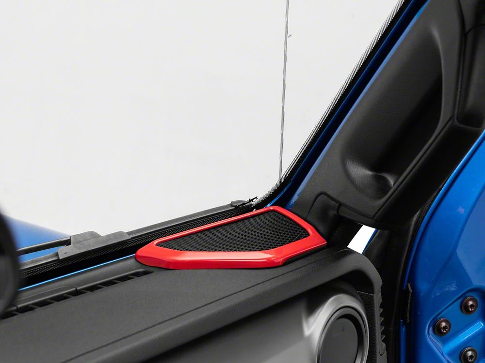RedRock Door Speaker Trim; Red (20-25 Jeep Gladiator JT) - Image 4