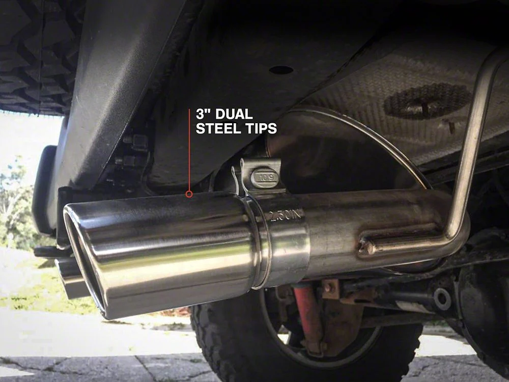 RedRock Dual Outlet Axle-Back Exhaust with Polished Tips (07-18 Jeep Wrangler JK) - Image 6