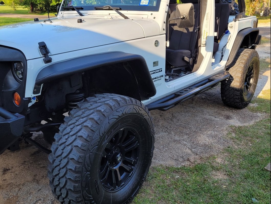 RedRock Foot Pegs; Textured Black (07-18 Jeep Wrangler JK) - Image 12