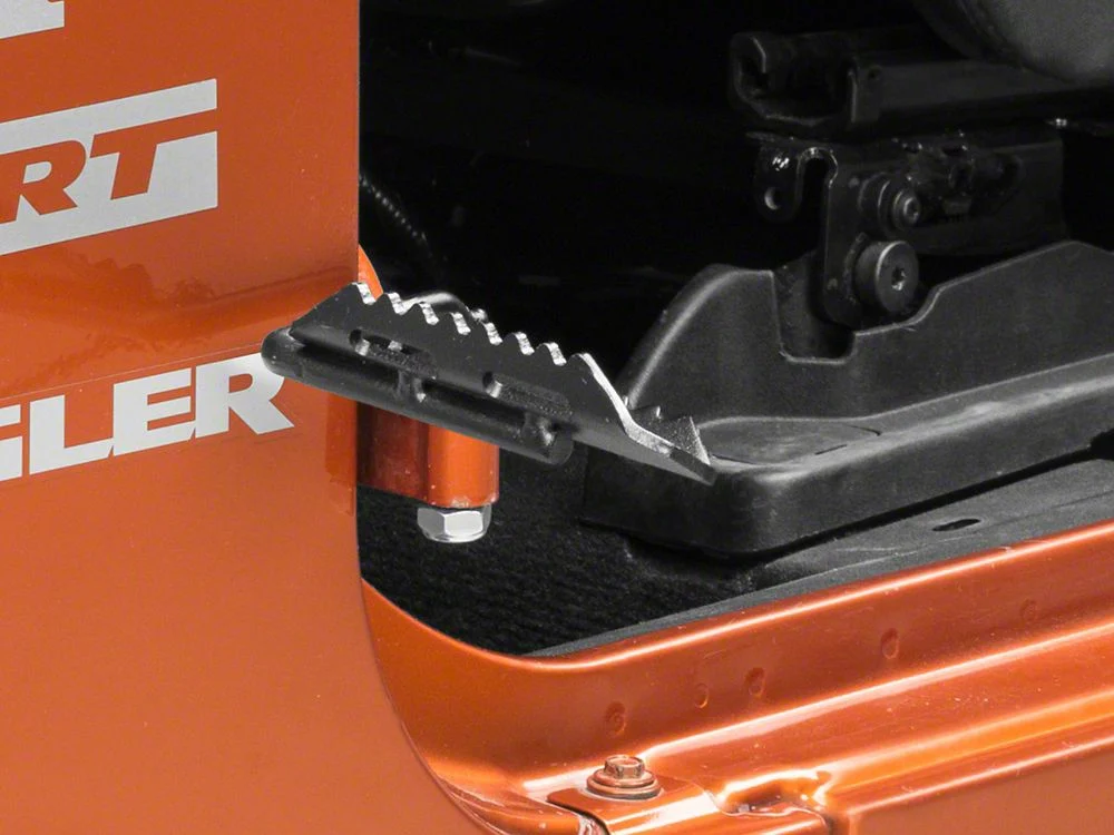 RedRock Foot Pegs; Textured Black (07-18 Jeep Wrangler JK) - Image 3
