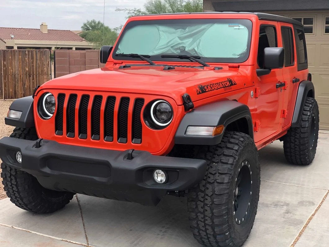 RedRock Front Grille Inserts; Black (18-23 Jeep Wrangler JL Sport w/o TrailCam) - Image 13