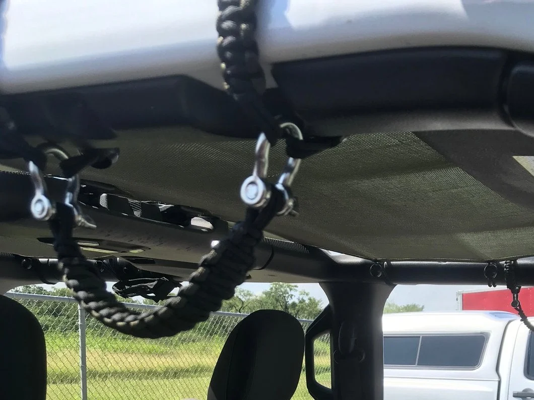 RedRock Front Rollbar Paracord Grab Handles with D-Rings; Black and OD Green (07-25 Jeep Wrangler JK & JL) - Image 10
