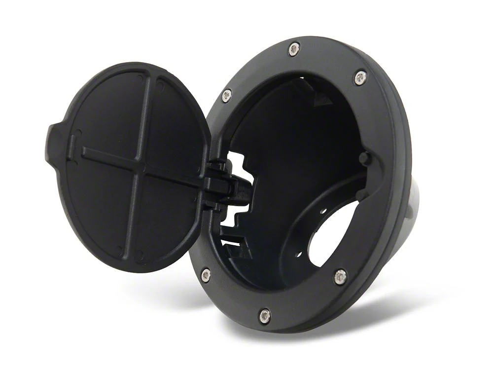 RedRock Fuel Filler Cover; Matte Black (97-06 Jeep Wrangler TJ) - Image 3