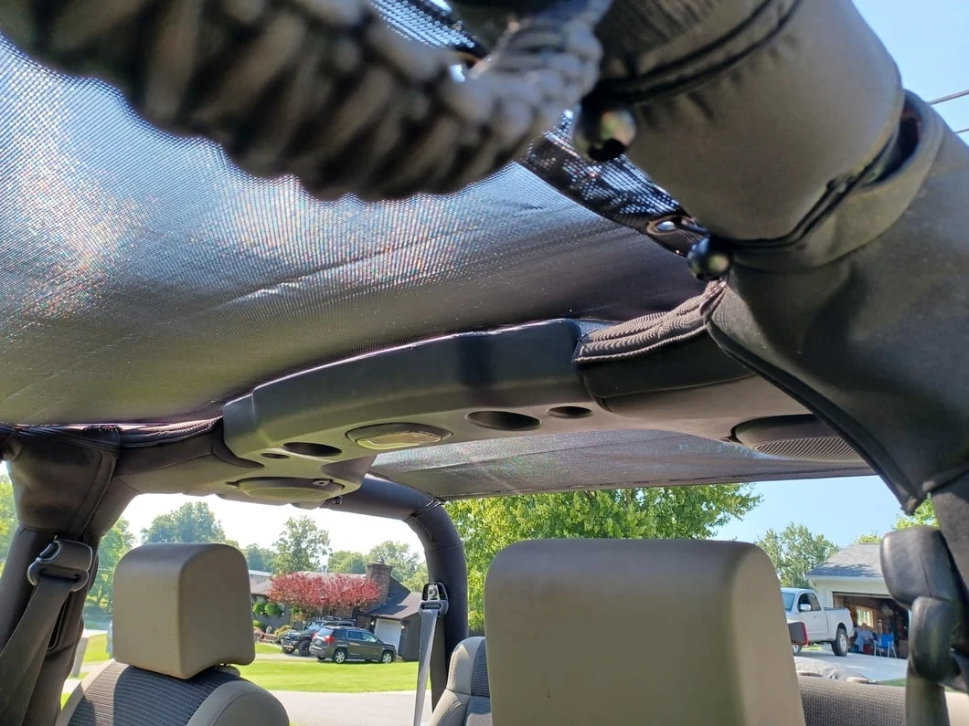 RedRock Full Length Mesh Sun Shade; Black (07-18 Jeep Wrangler JK 2-Door) - Image 16