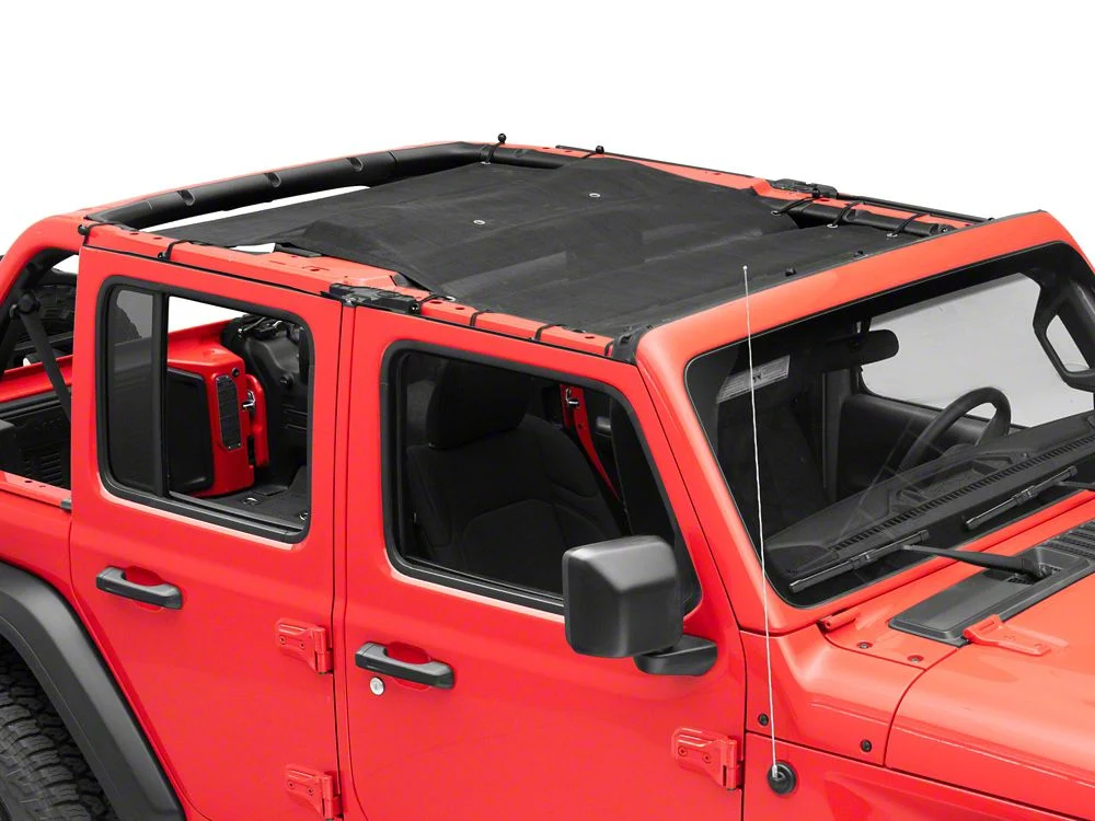 RedRock Full Length Mesh Sun Shade; Black (18-23 Jeep Wrangler JL) - Image 4