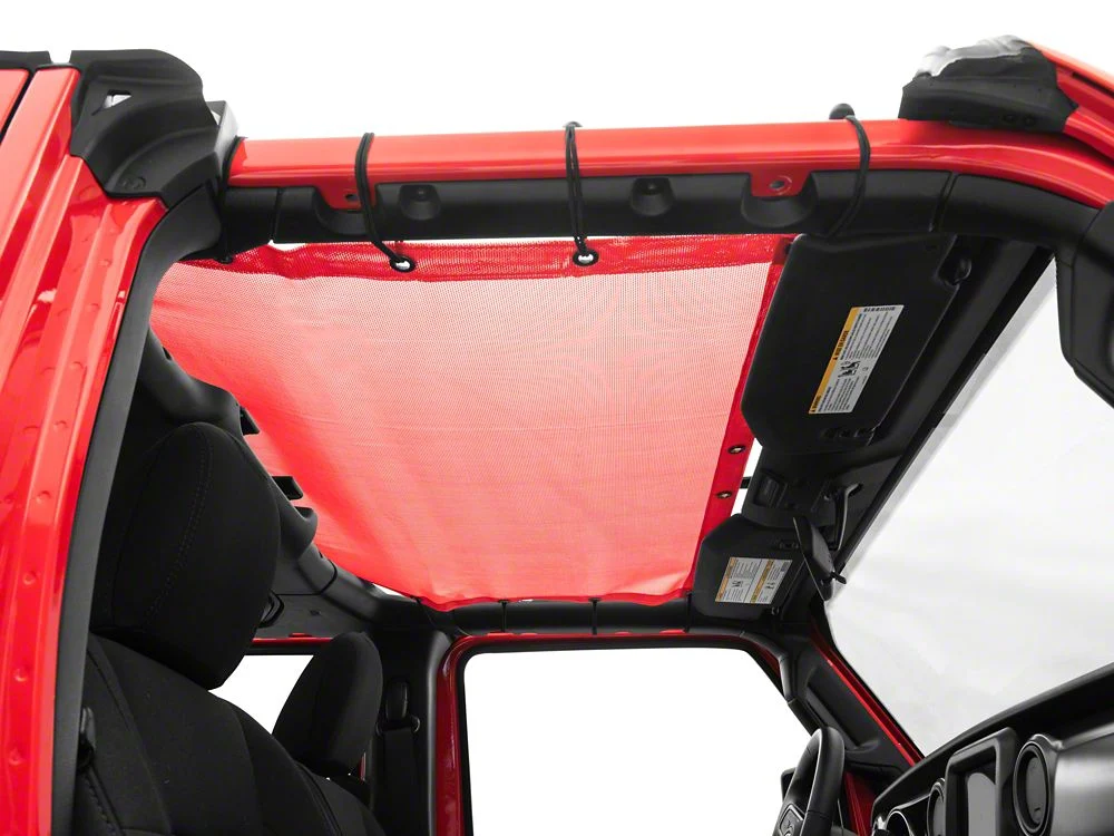 RedRock Full Length Mesh Sun Shade; Red (18-25 Jeep Wrangler JL) - Image 9