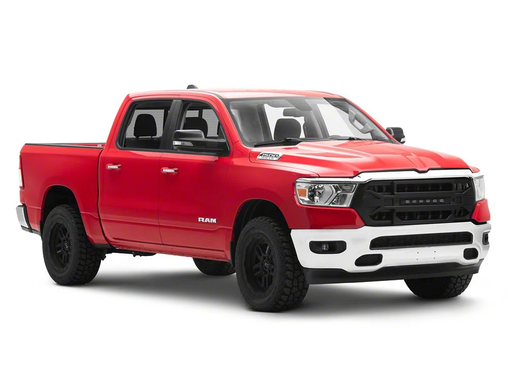 RedRock Full Upper Replacement Grille with LED Off-Road Light Bar (19-24 RAM 1500 Big Horn, Laramie, Lone Star, Tradesman) - Image 7