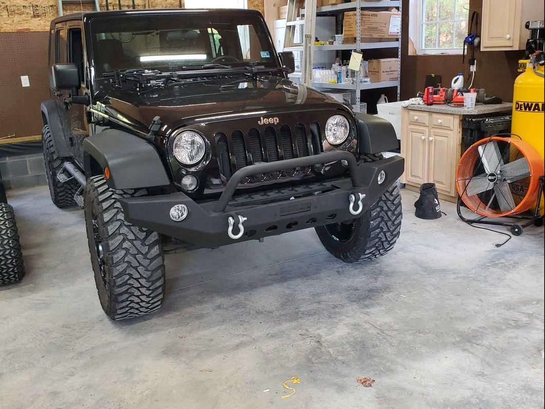 RedRock Full Width Winch Front Bumper with Halogen Fog Lights (07-18 Jeep Wrangler JK) - Image 14