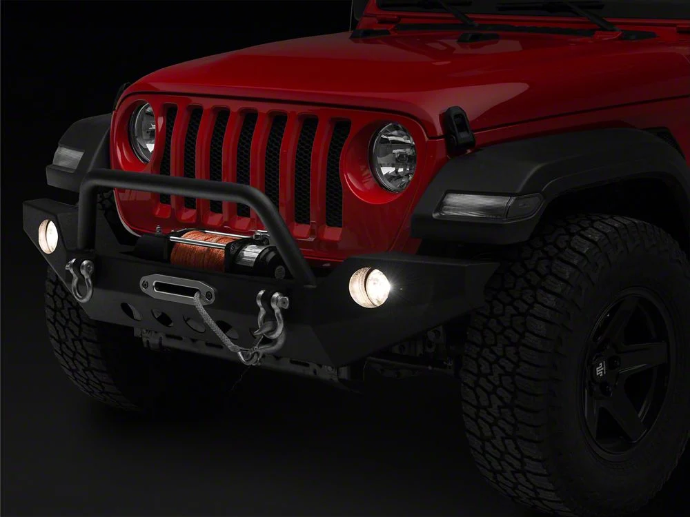 RedRock Full Width Winch Front Bumper with Halogen Fog Lights (18-25 Jeep Wrangler JL) - Image 2