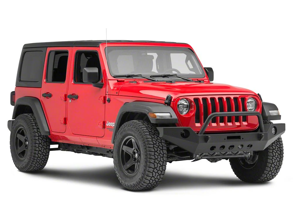 RedRock Full Width Winch Front Bumper with Halogen Fog Lights (18-25 Jeep Wrangler JL) - Image 3