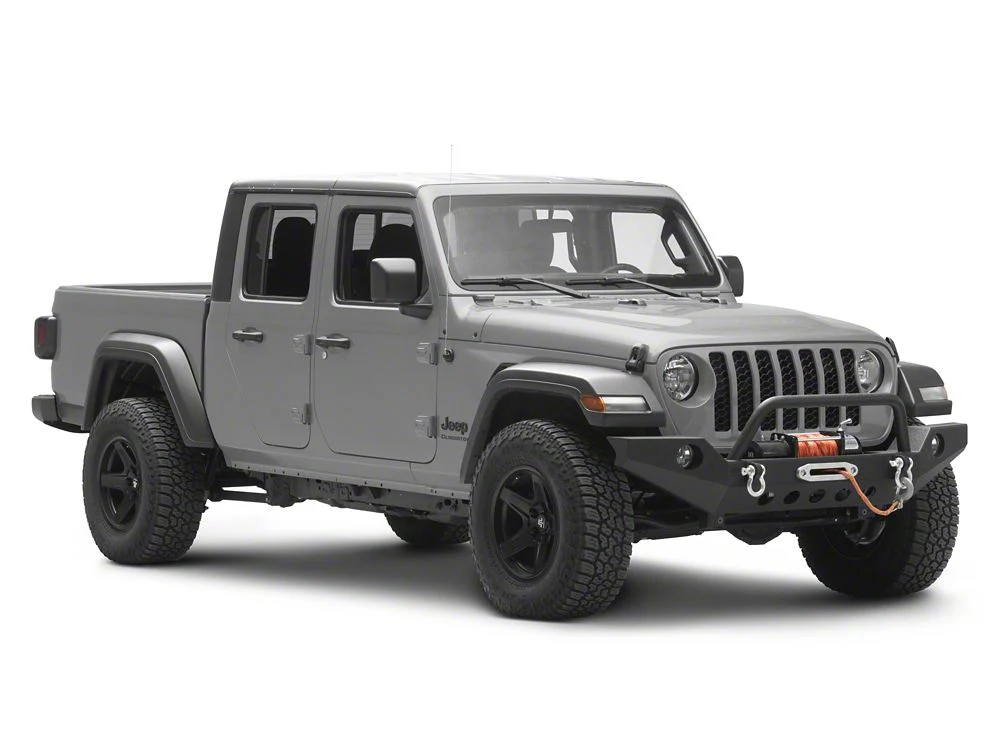 RedRock Full Width Winch Front Bumper with Halogen Fog Lights (20-25 Jeep Gladiator JT) - Image 4