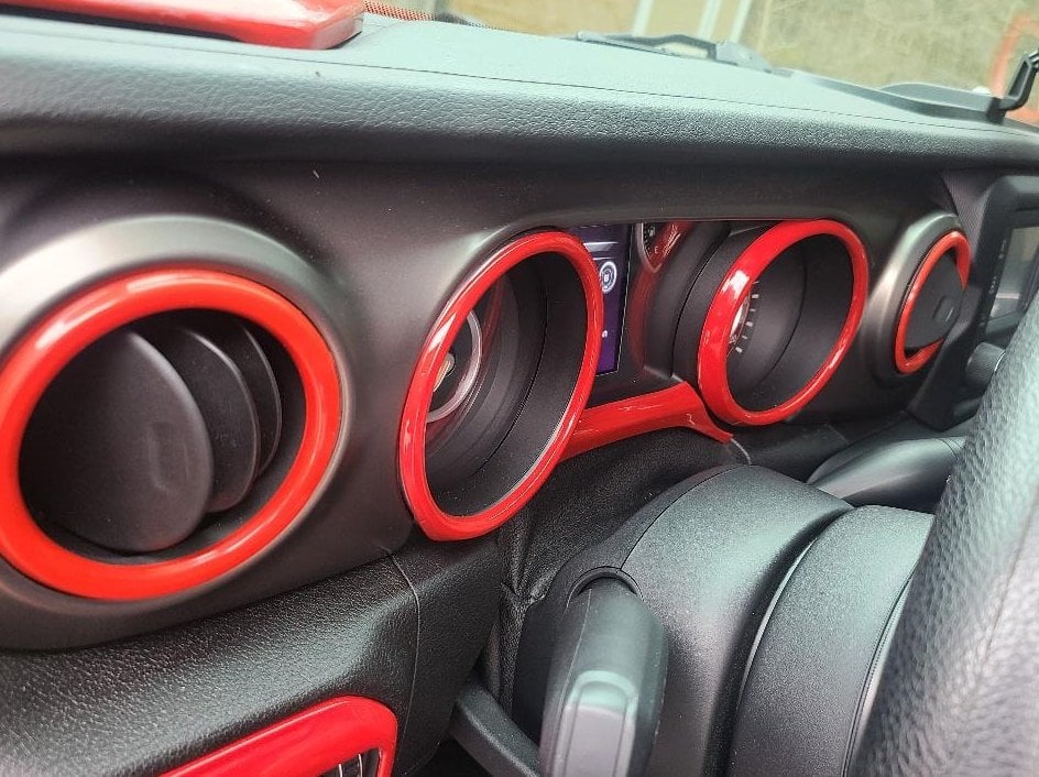 RedRock Gauge Cluster Trim; Red (18-25 Jeep Wrangler JL) - Image 9