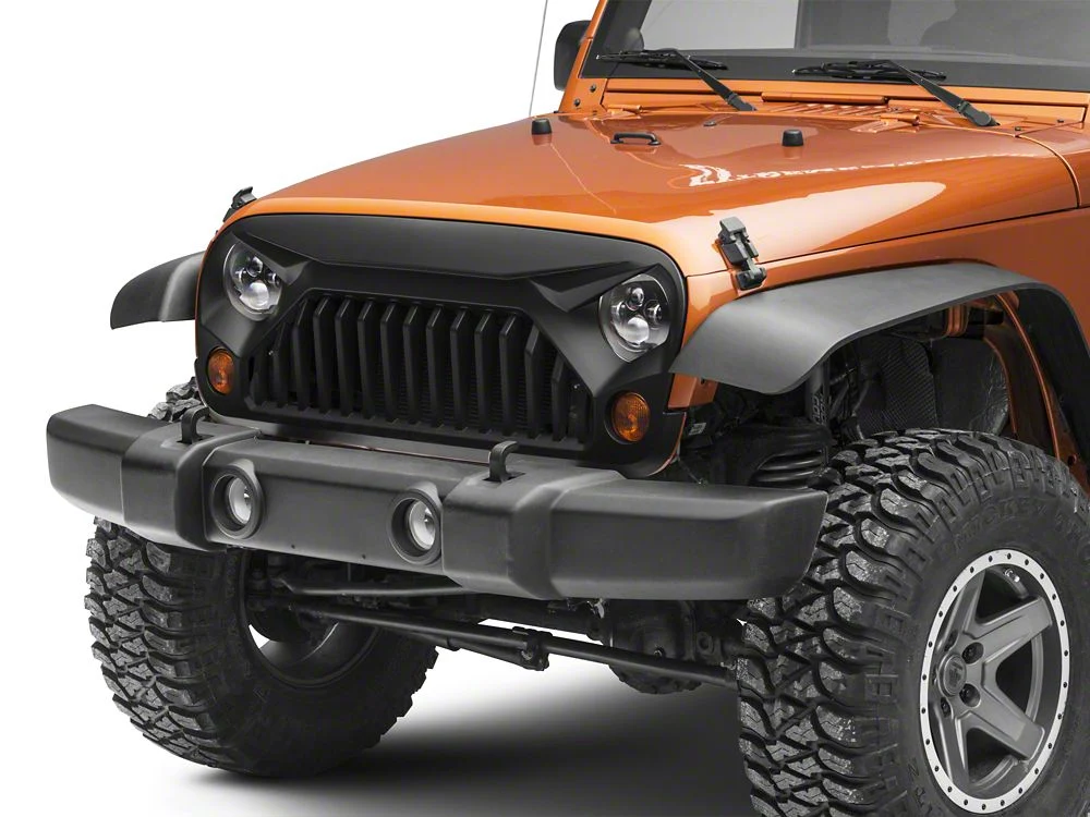RedRock Gladiator Grille; Matte Black (07-18 Jeep Wrangler JK) - Image 2
