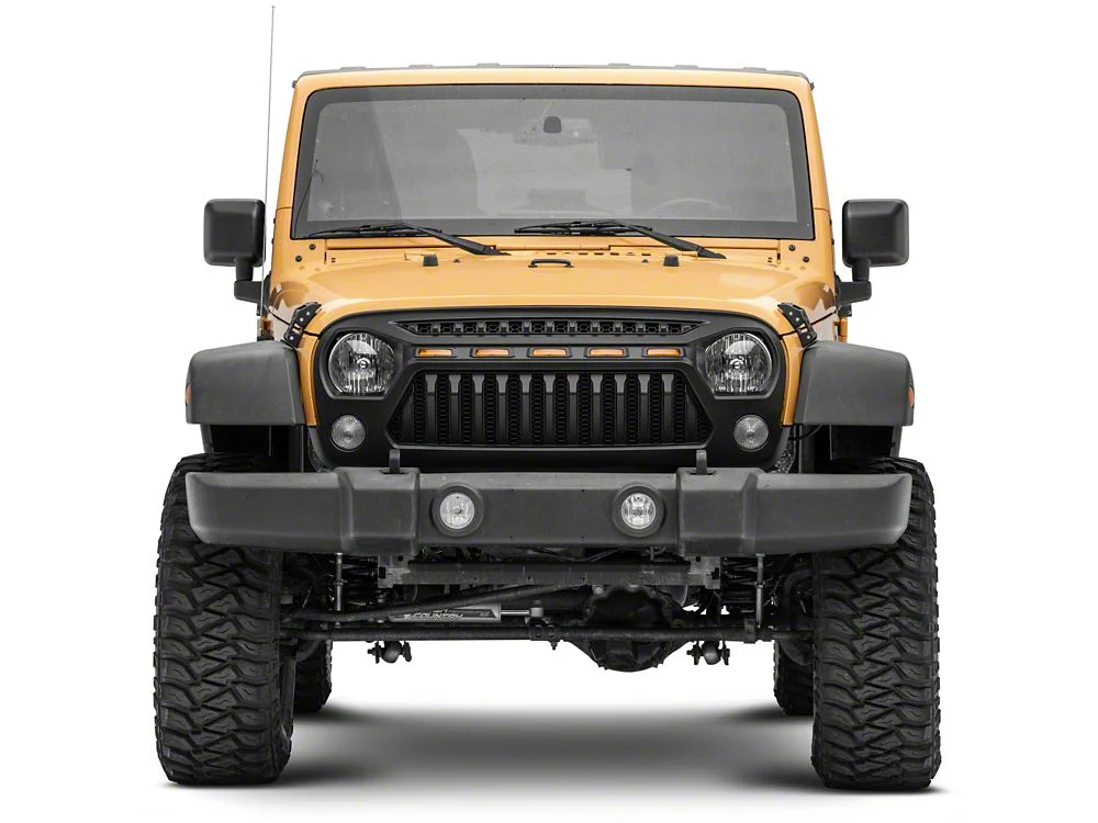 RedRock Gladiator Grille with Amber LED Lighting (07-18 Jeep Wrangler JK) - Image 5