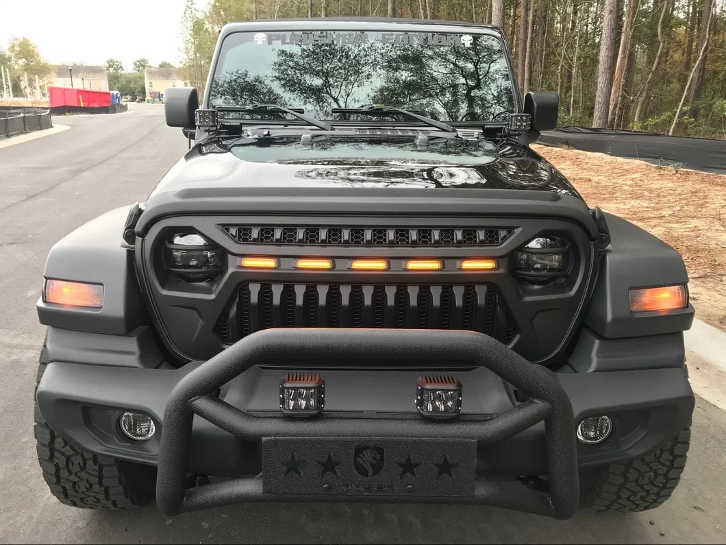 RedRock Gladiator Grille with Amber LED Lighting (18-25 Jeep Wrangler JL w/o TrailCam) - Image 16