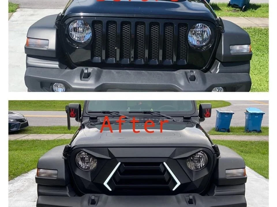 RedRock Goliath Grille with LED DRL (18-25 Jeep Wrangler JL w/o TrailCam) - Image 14