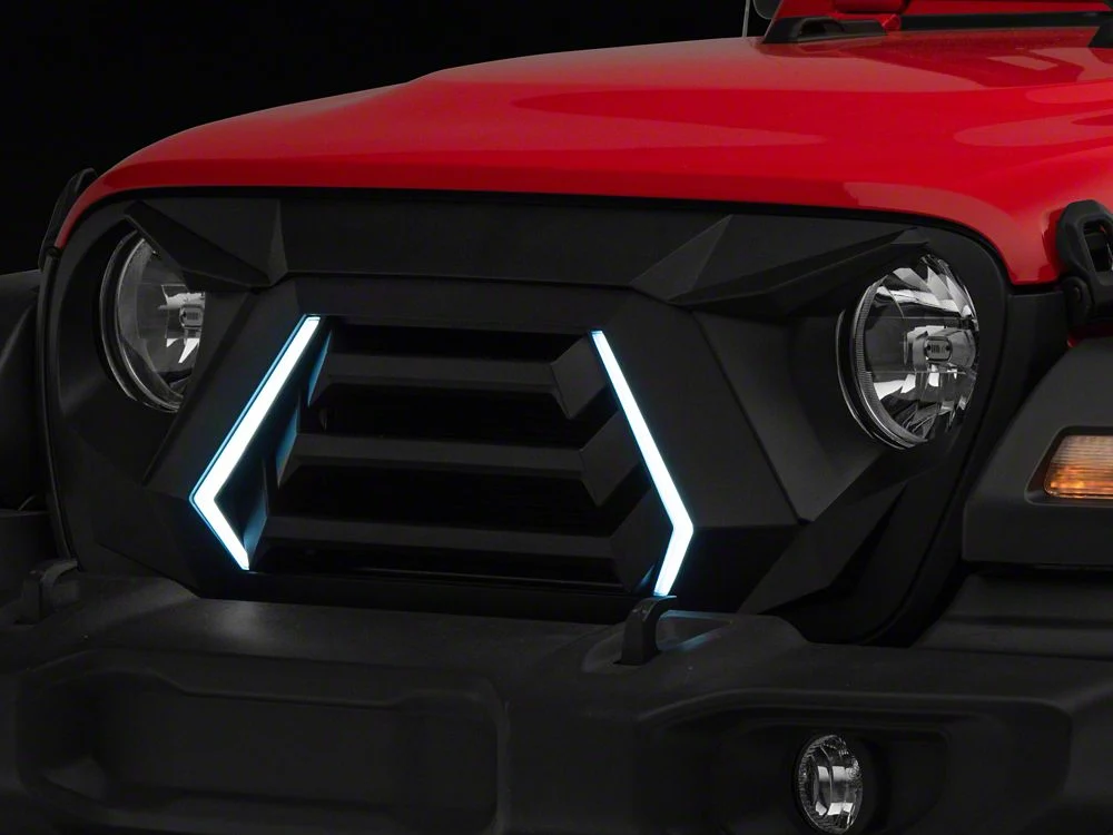 RedRock Goliath Grille with LED DRL (18-25 Jeep Wrangler JL w/o TrailCam) - Image 4
