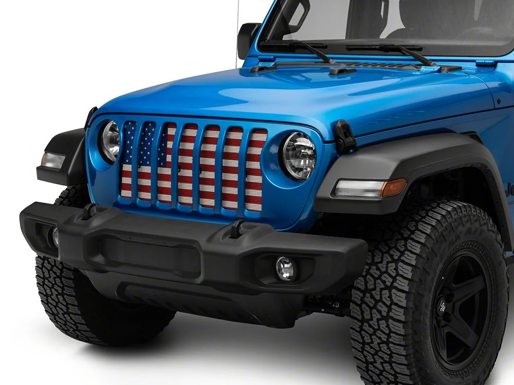 RedRock Grille Insert; Old Glory (20-25 Jeep Gladiator JT w/o TrailCam) - Image 6