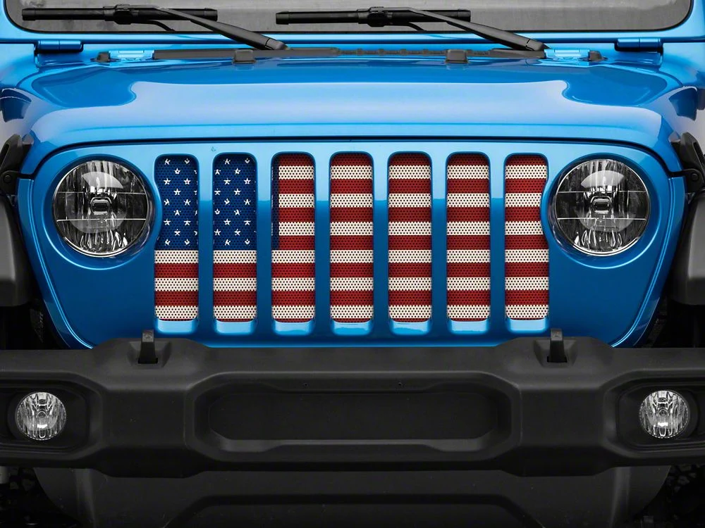 RedRock Grille Insert; Old Glory (20-25 Jeep Gladiator JT w/o TrailCam) - Image 7