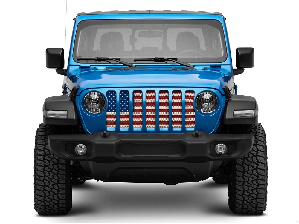 RedRock Grille Insert; Old Glory (20-25 Jeep Gladiator JT w/o TrailCam) - Image 8