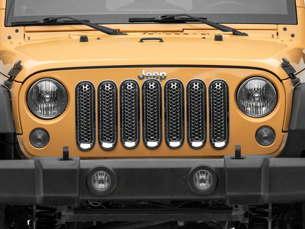 RedRock Grille Inserts; Chrome (07-18 Jeep Wrangler JK) - Image 6