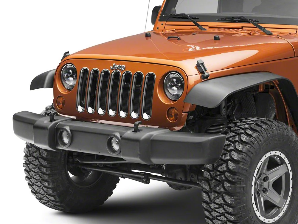 RedRock Grille Inserts; Chrome (07-18 Jeep Wrangler JK) - Image 2