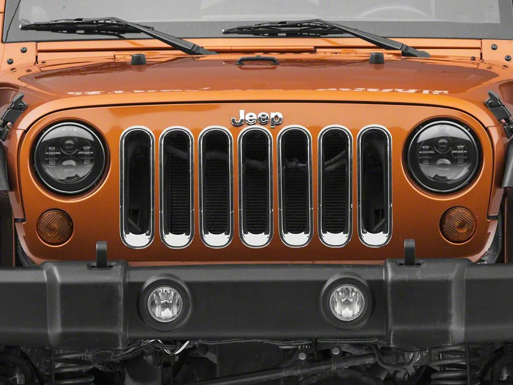 RedRock Grille Inserts; Chrome (07-18 Jeep Wrangler JK) - Image 3