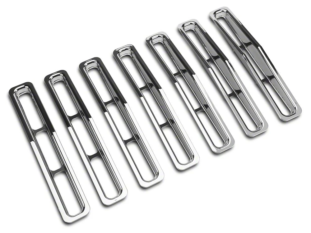 RedRock Grille Inserts; Chrome (87-95 Jeep Wrangler YJ)