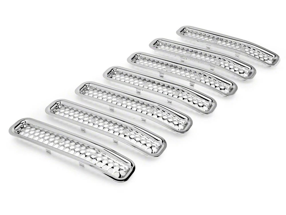 RedRock Grille Inserts; Chrome (97-06 Jeep Wrangler TJ) - Image 2