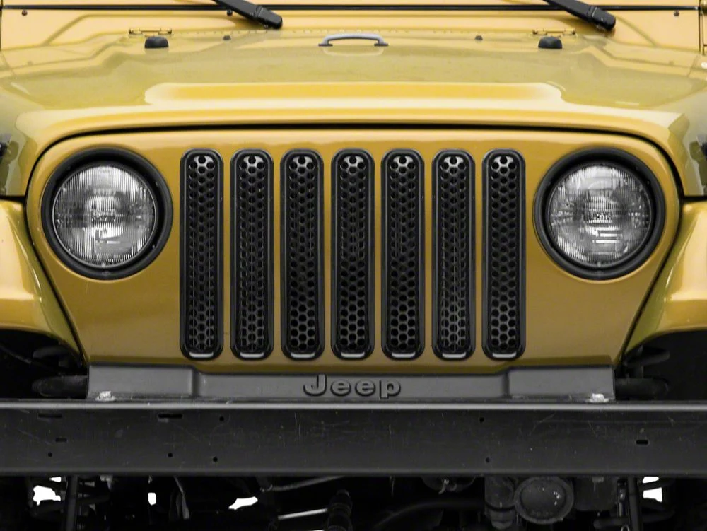 RedRock Grille Inserts; Gloss Black (97-06 Jeep Wrangler TJ) - Image 8