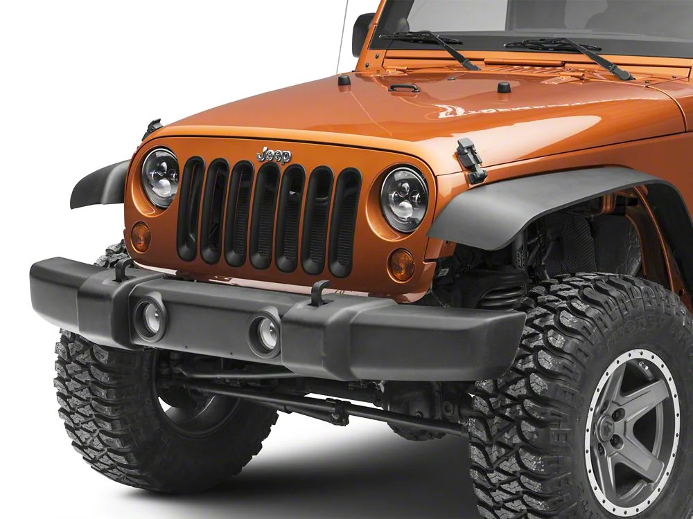 RedRock Grille Inserts; Matte Black (07-18 Jeep Wrangler JK) - Image 2