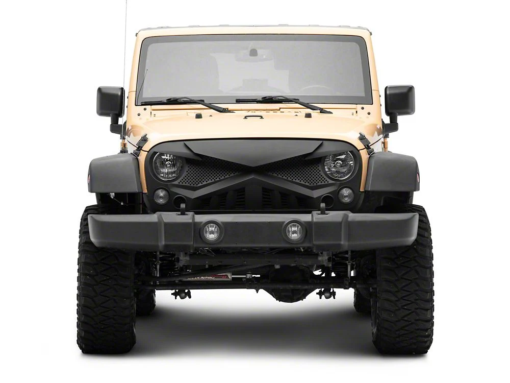 RedRock Hawk Grille; Matte Black (07-18 Jeep Wrangler JK) - Image 9