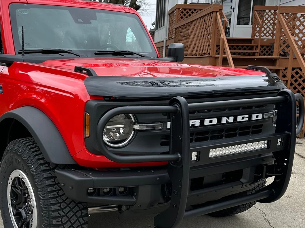 RedRock HD Modular Grille Guard with LED Fog Lights and 20-Inch LED Light Bar; Black (21-25 Bronco, Excluding Raptor) - Image 20