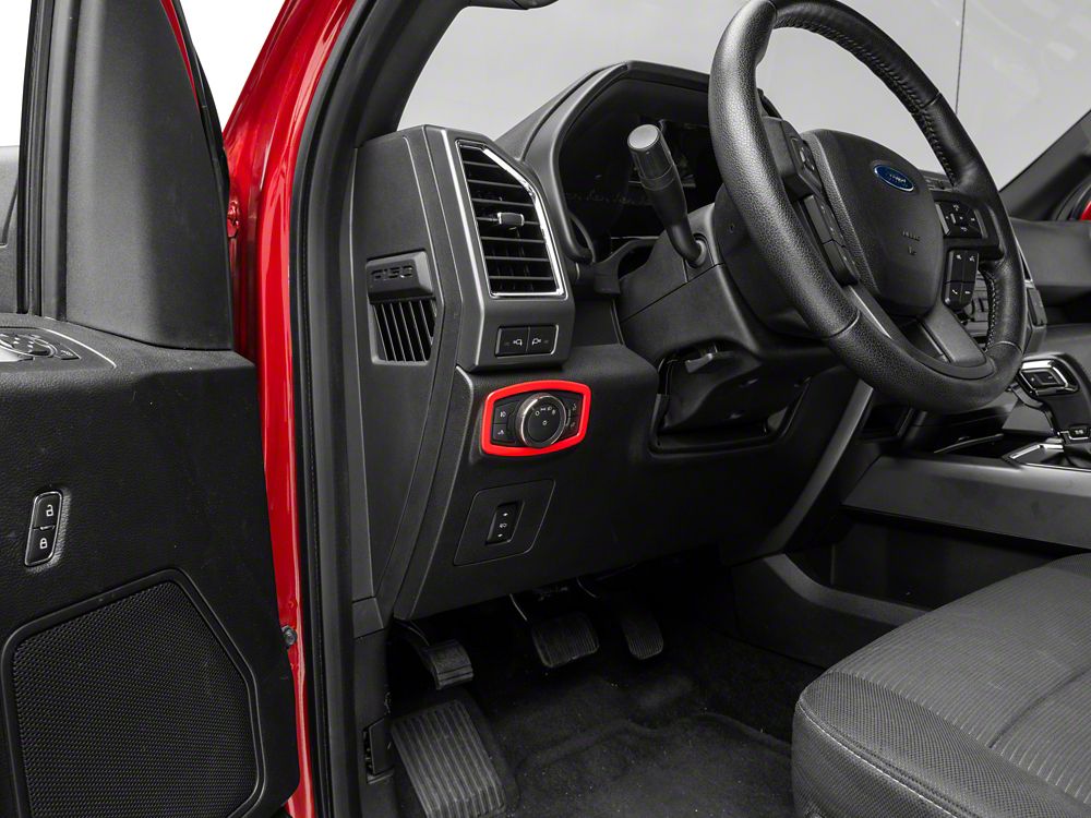 RedRock Headlight Switch Bezel; Red (15-20 F-150) - Image 4