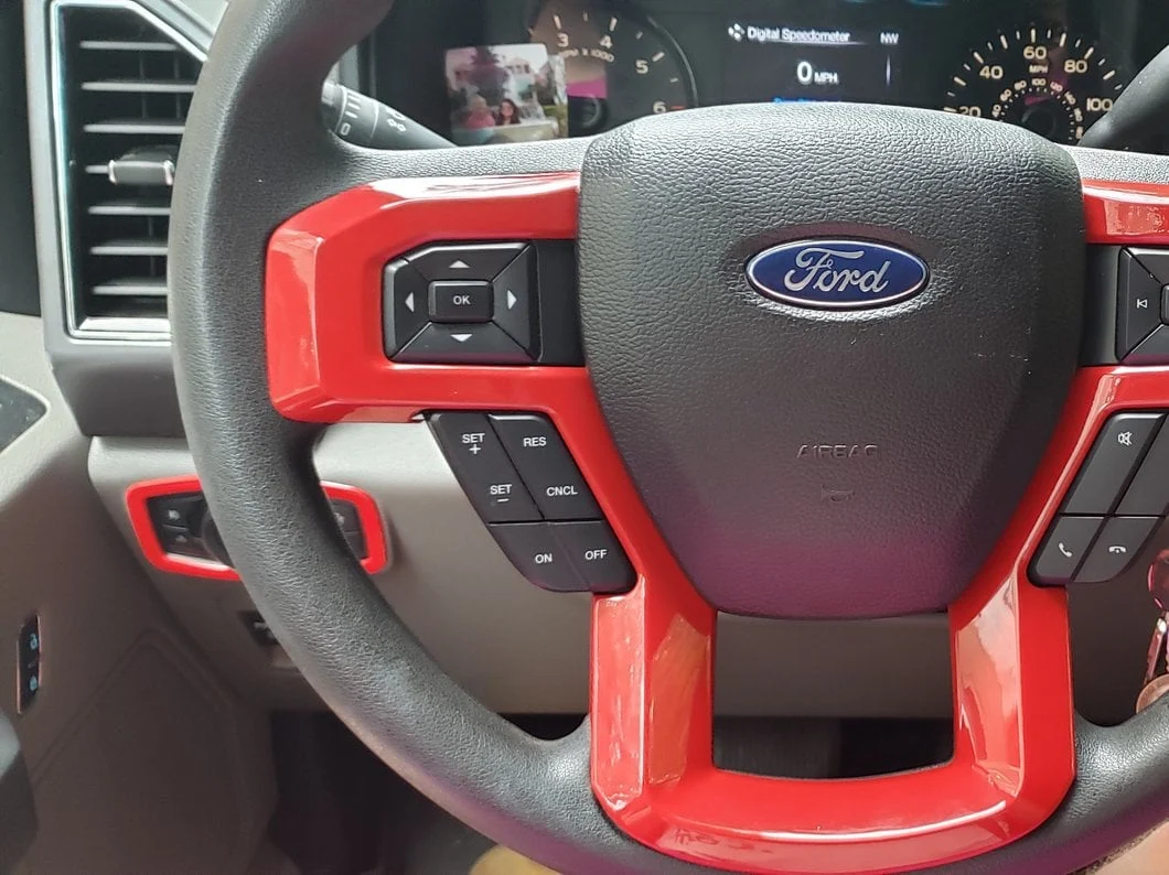 RedRock Headlight Switch Bezel; Red (15-20 F-150) - Image 8