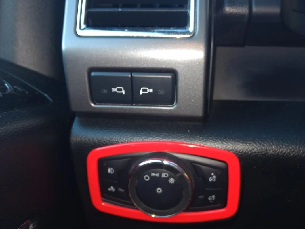 RedRock Headlight Switch Bezel; Red (15-20 F-150) - Image 9