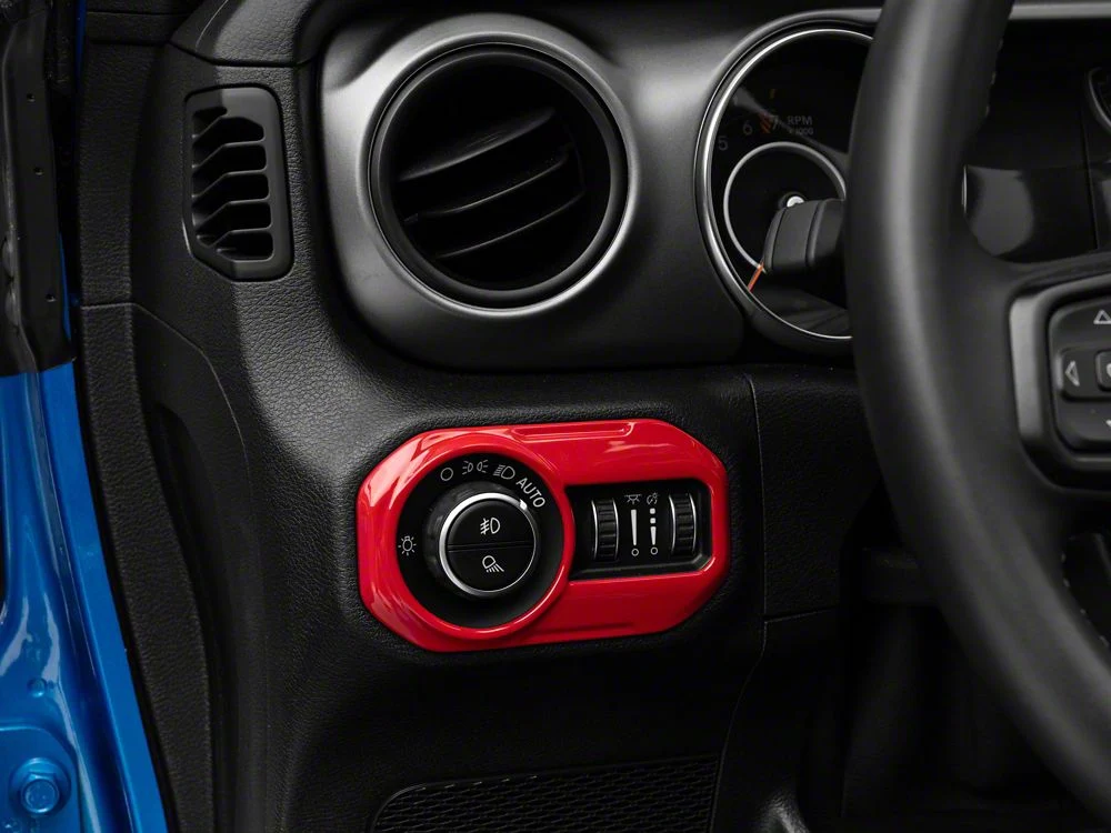 RedRock Headlight Switch Trim; Red (20-25 Jeep Gladiator JT) - Image 5
