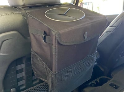 RedRock Headrest Mounted Trash Can with Storage Pockets (07-25 Jeep Wrangler JK & JL) - Image 9