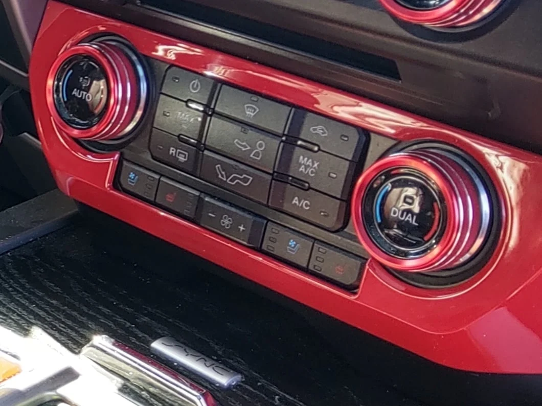 RedRock HVAC Control Bezel; Red (15-20 F-150) - Image 9