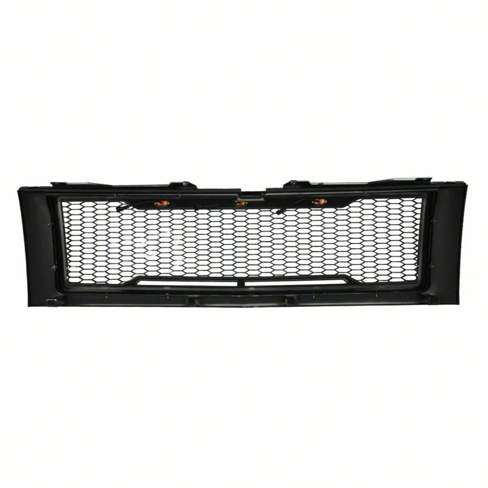 RedRock Impulse Upper Replacement Grille with Amber LED Lights; Matte Black (07-10 Silverado 2500 HD) - Image 6