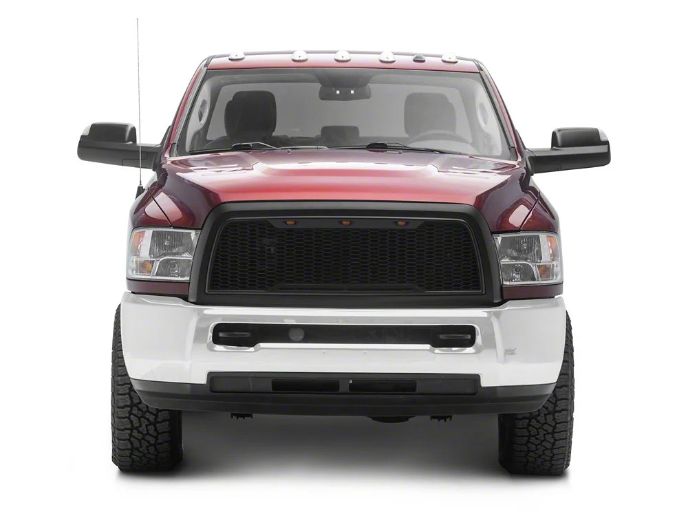 RedRock Impulse Upper Replacement Grille with Amber LED Lights; Matte Black (13-18 RAM 3500) - Image 5
