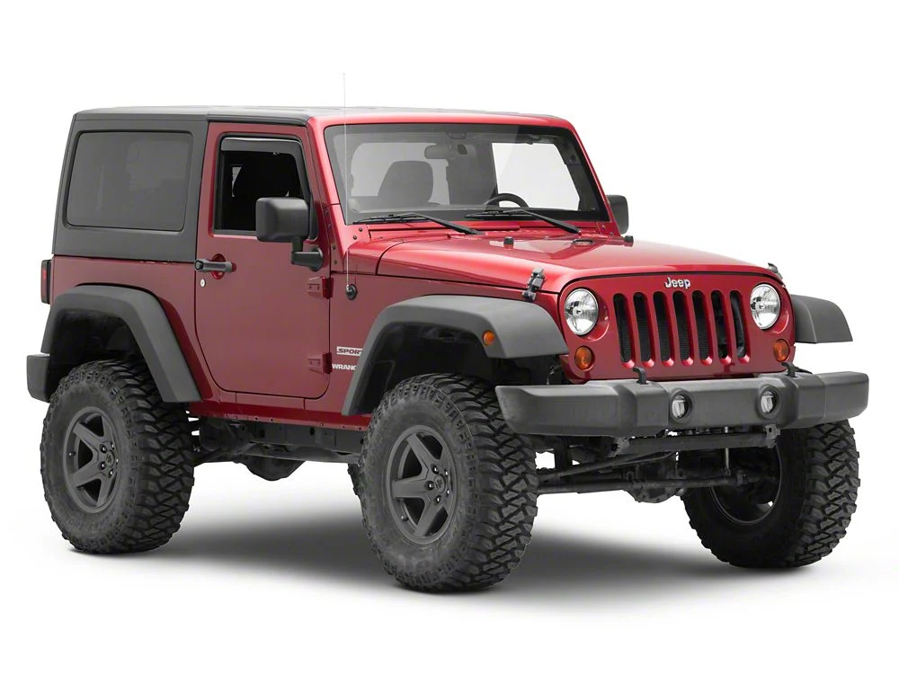 RedRock In-Channel Window Deflectors (07-18 Jeep Wrangler JK 2-Door) - Image 7