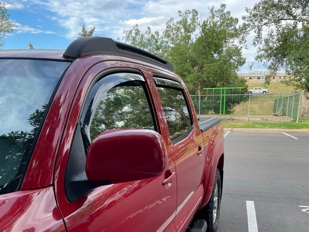 RedRock In-Channel Window Deflectors; Front and Rear; Smoke (05-15 Tacoma Double Cab) - Image 10